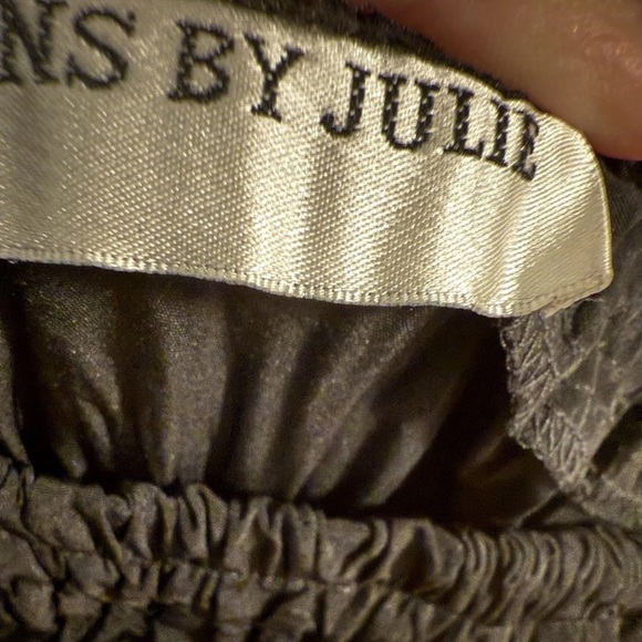 Designs By Julie Black Crushed Crinkle Flared Super Maxi Pull On Skirt Women M - Picture 10 of 12